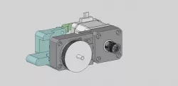 Belted reduction direct drive dual gear extruder