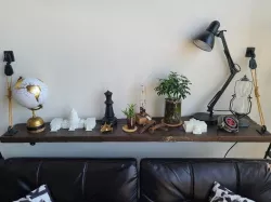 Block and Tackle Hardware for Wall Shelf
