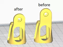 Body 2mm shorter & 2mm lower & fastening tab 7mm shorter