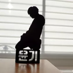 BTS member individual silhouette ornaments