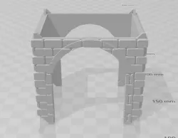 castle wall archway