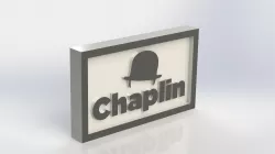 Chaplin Logo plaque rectangle