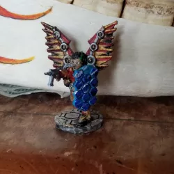 Cyberfemme Valkyrie With Machine Pistol and Energy Shield
