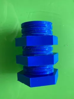 Dual threaded bolt and nut toy