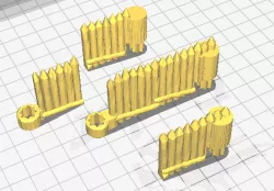 DungeonStick Wooden Palisade Ends
