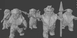 Ewok Warriors (star wars legion scale)
