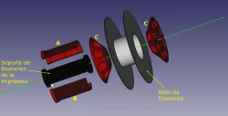 Filament axis - Eje para filamento Ender 3-pro