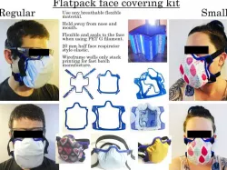 Flat Pack Face Covering Kit / Fabric Mask. Fast Batch Stack Print