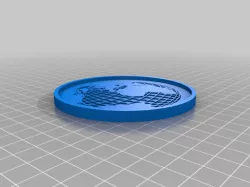Globe Coaster (remixed from Globe Stencil STL)