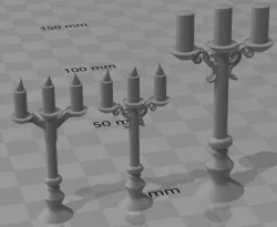 Gothic Candelabra - Stone Skull Studios
