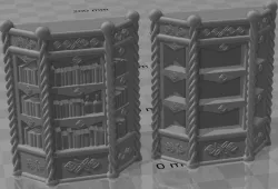 Gothic Elegant Bookshelf - Stone Skull Studios