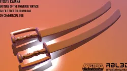 Jitsu's Katana Sword from Motu Vintage weapon