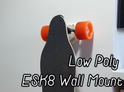 Low Poly ESK8 Wall Mount