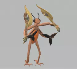 Mantis Warrior with Bone Axes