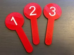 Paddles With Numbers