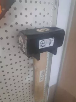 pegboard hammer/duct tape holder