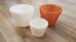Pot-triangle crossed grooves