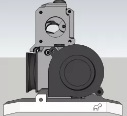 Ram and Bear Automated Infinite Queue Printing Extruder Attachment for Automatic Print Removal Small Scale Manufacturing
