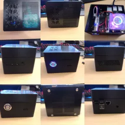 Raspberry Pi 4 + GeeekPi Raspberry Pi 4 Low-Profile CPU Cooler + X825 + SSD Housing