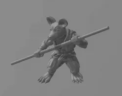 Ratfolk Ninja with Staff