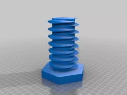 Reversed double thread screw