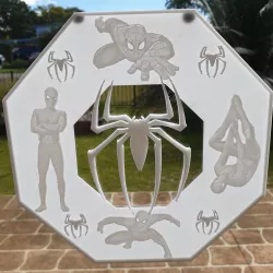Spiderman lithophane window art