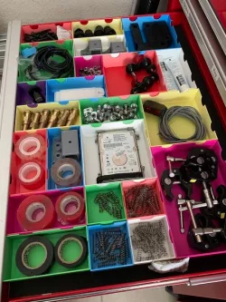 Storage organizers for toolbox