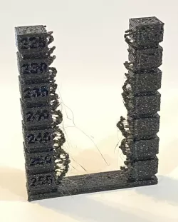 Temp/Stringing calibration block remix PETG