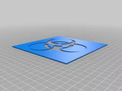 Warning, Atomic, Biohazard & Radioactive Symbol Stencils