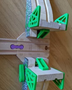 Wooden train track converter