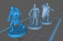3 miniatures barbarian/axeman/viking