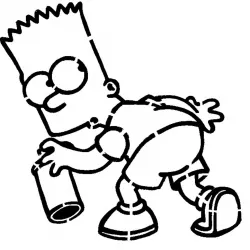 Bart Simpson stencil 2