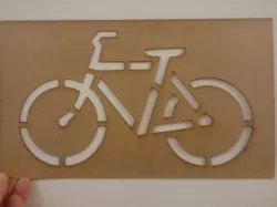 Bicycle Stencil (Lasercut)