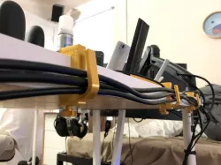 Cable management desk clamp