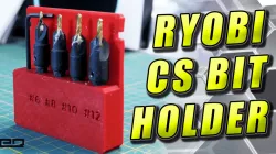 Case for Ryobi 5 Piece Countersink Set (With Embedded Magnet)