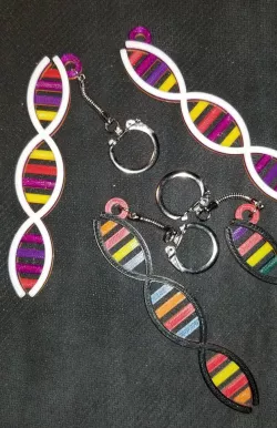DNA strand keychain