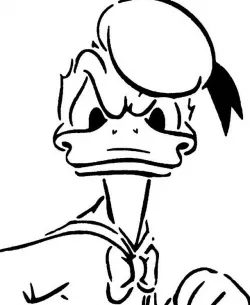 Donald Duck stencil 4