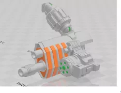 Gun arm for blade