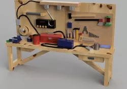 HO Scale Interior Furniture - Garage Workbench