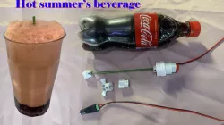 Hot summer’s beverage, how to make a simple juice mixer used in the bottle directly using mini DC motor and 3D printer