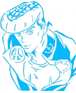 Josuke Higashikata stencil