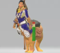 Lamia or Tauric Lion Huntress with giant rat meal