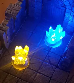 LED Base with Crystals, Mushrooms and more - 28mm tabletop gaming terrain