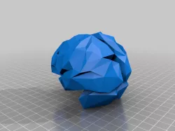 low poly brain