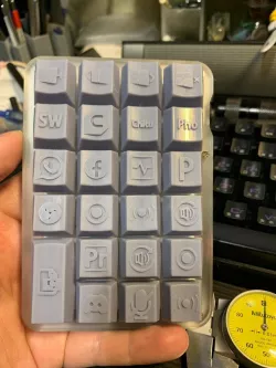 Mechanical Keycaps with logos (for resin SLA)