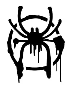 Miles Morales spider man logo stencil