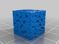 Minecraft Ore Cube with 3D Surface