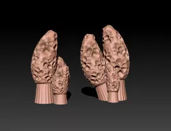 Morel Mushroom Clusters 10mm for tabletop crafting
