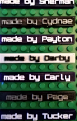 Personalized LEGO Name Plate