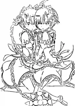 Rem and Ram stencil 2